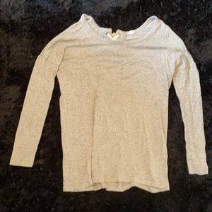 Gray long sleeve with lace bow in back